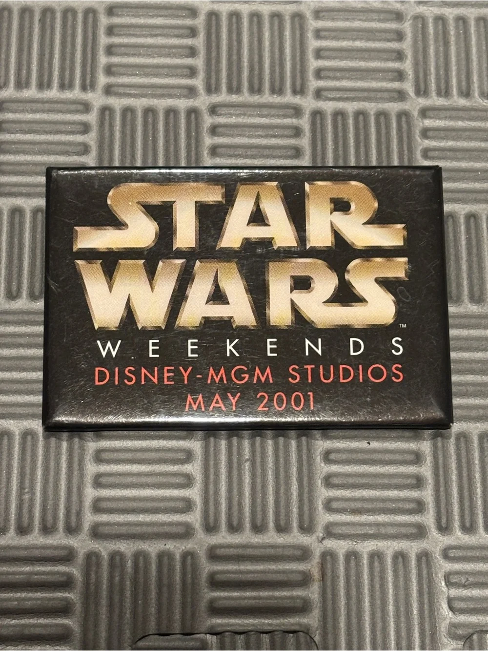 Star Wars Black and Gold Weekend Collectible Button with Red Accents